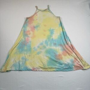Kiwi And Punch Tie Dye Mini Sundress Womens Size Small Sleeveless High Neck